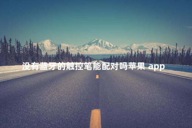 没有蓝牙的触控笔能配对吗苹果 apple pencil不连蓝牙可以用吗